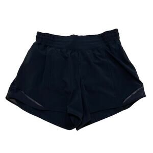 Lululemon True Navy Hottie Hot Lined High Rise Running Shorts - Size 8